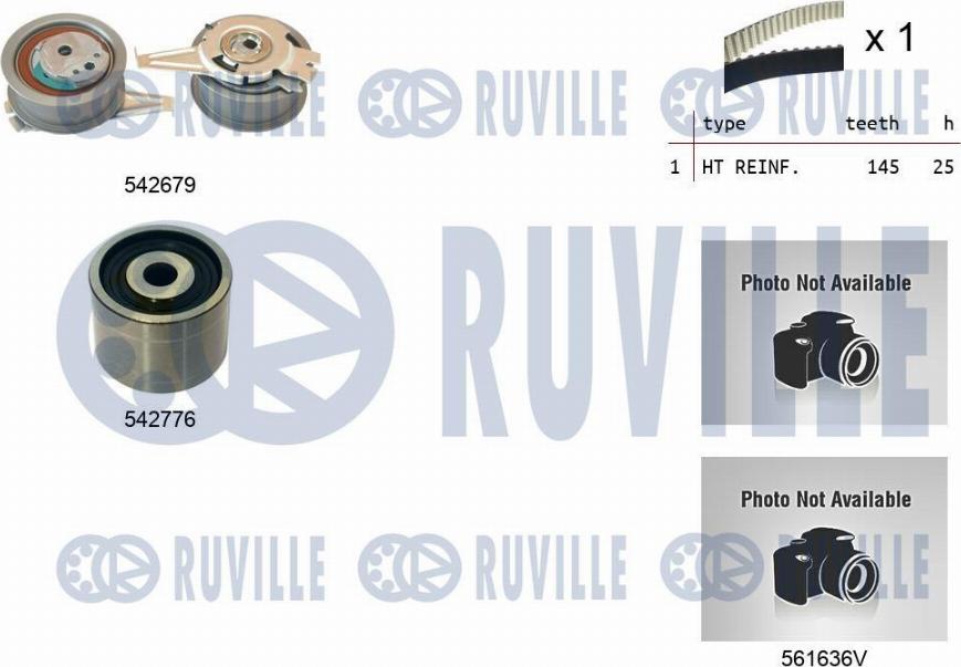 Ruville 5503912 - Pompe à eau + kit de courroie de distribution cwaw.fr