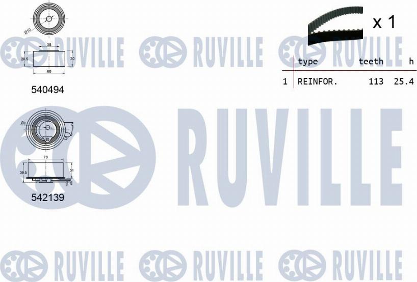 Ruville 550361 - Kit de distribution cwaw.fr