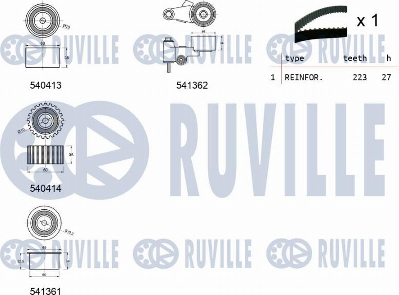 Ruville 550313 - Kit de distribution cwaw.fr