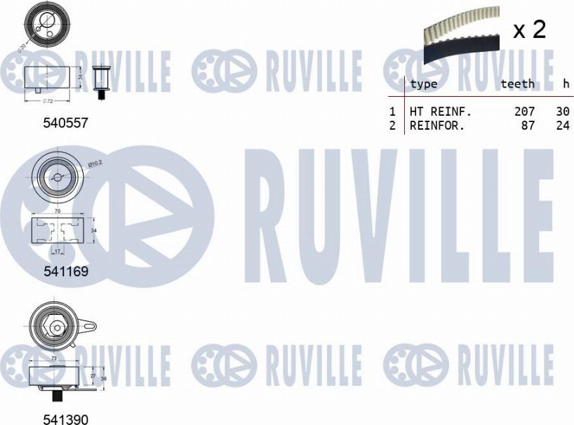 Ruville 550383 - Kit de distribution cwaw.fr