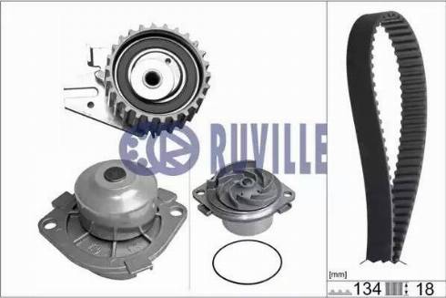 Ruville 55831702 - Pompe à eau + kit de courroie de distribution cwaw.fr