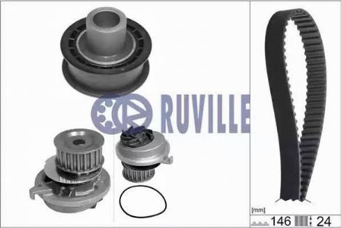 Ruville 55301701 - Pompe à eau + kit de courroie de distribution cwaw.fr