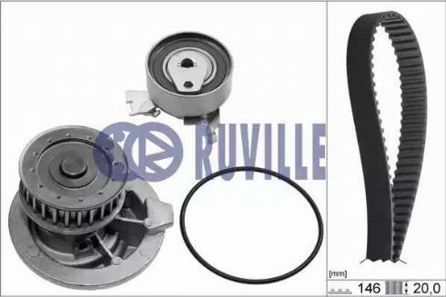 Ruville 55315701 - Pompe à eau + kit de courroie de distribution cwaw.fr