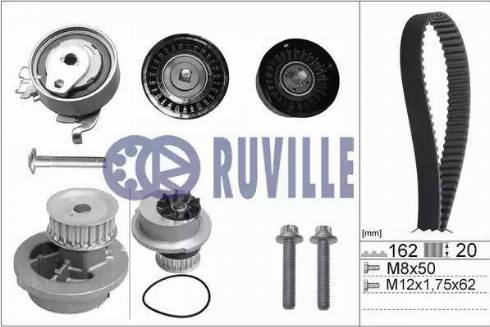 Ruville 55327723 - Pompe à eau + kit de courroie de distribution cwaw.fr