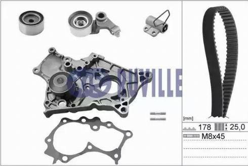 Ruville 56951711 - Pompe à eau + kit de courroie de distribution cwaw.fr