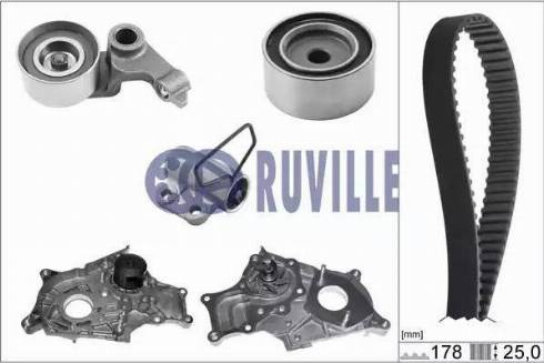 Ruville 56951712 - Pompe à eau + kit de courroie de distribution cwaw.fr