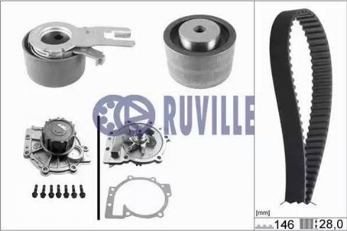 Ruville 56521701 - Pompe à eau + kit de courroie de distribution cwaw.fr