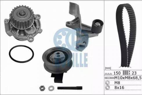 Ruville 56364712 - Pompe à eau + kit de courroie de distribution cwaw.fr