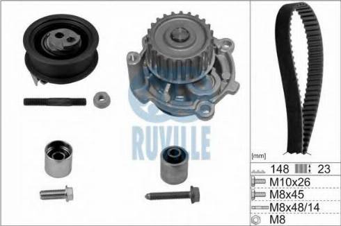 Ruville 56368702 - Pompe à eau + kit de courroie de distribution cwaw.fr