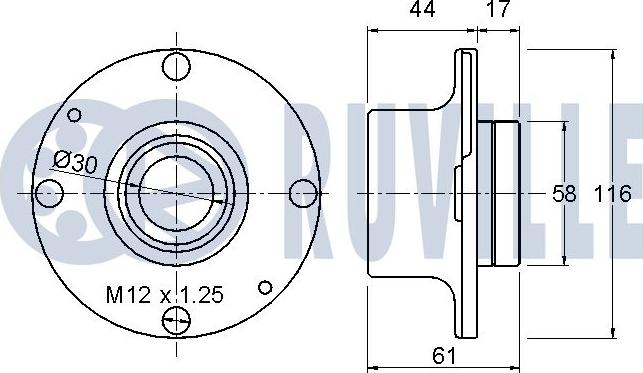 Ruville 220914 - Kit de roulements de roue cwaw.fr