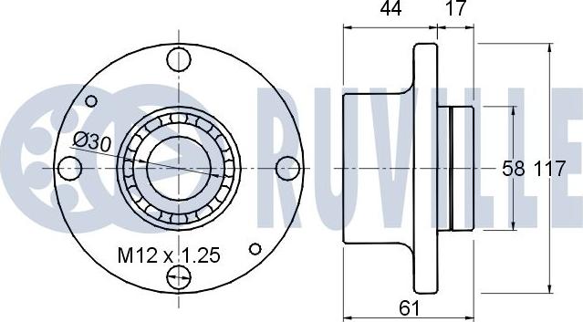 Ruville 220329 - Kit de roulements de roue cwaw.fr