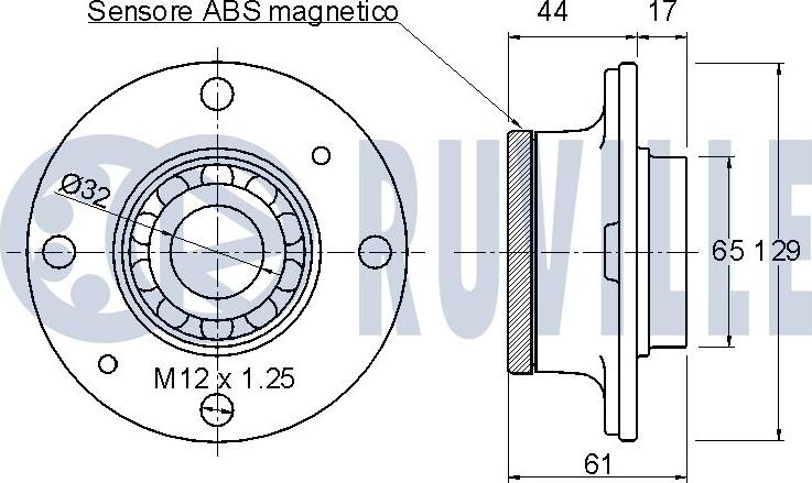 Ruville 221186 - Kit de roulements de roue cwaw.fr