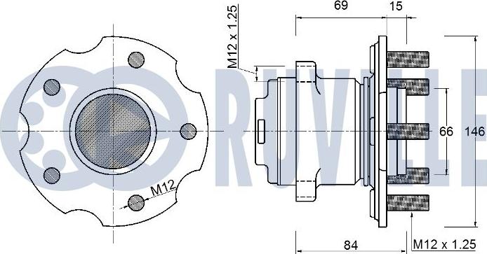 Ruville 221863 - Kit de roulements de roue cwaw.fr