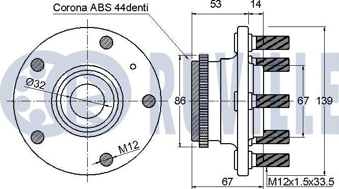 Ruville 221382 - Kit de roulements de roue cwaw.fr