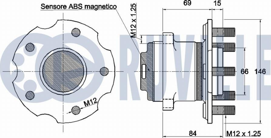 Ruville 221753 - Kit de roulements de roue cwaw.fr