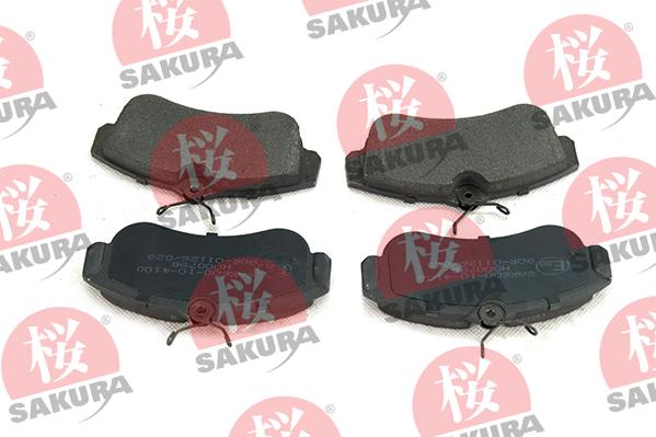 SAKURA 600-10-4100 - Kit de plaquettes de frein, frein à disque cwaw.fr