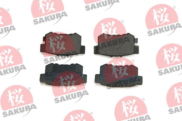 SAKURA 601-40-6605 - Kit de plaquettes de frein, frein à disque cwaw.fr