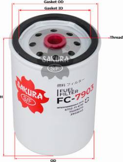 SAKURA FC7903 - Filtre à carburant cwaw.fr