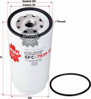 SAKURA SFC-7939-30B - Filtre à carburant cwaw.fr