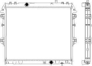 SAKURA Automotive 3461-1055 - Radiateur, refroidissement du moteur cwaw.fr