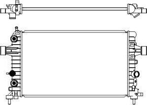 SAKURA Automotive 3351-1028 - Radiateur, refroidissement du moteur cwaw.fr