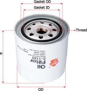 SAKURA Automotive C-1102 - Filtre à huile cwaw.fr
