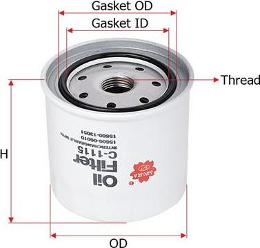 SAKURA Automotive C-1115 - Filtre à huile cwaw.fr