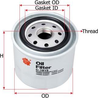 SAKURA Automotive C-1815 - Filtre à huile cwaw.fr