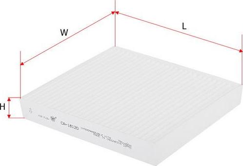 SAKURA Automotive CA-18120 - Filtre, air de l'habitacle cwaw.fr