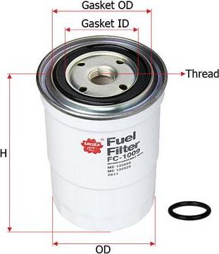 SAKURA Automotive FC-1009 - Filtre à carburant cwaw.fr