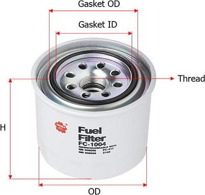 SAKURA Automotive FC-1004 - Filtre à carburant cwaw.fr