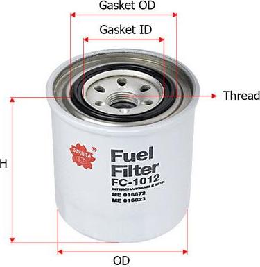 SAKURA Automotive FC-1012 - Filtre à carburant cwaw.fr