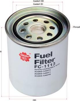 SAKURA Automotive FC-1113 - Filtre à carburant cwaw.fr