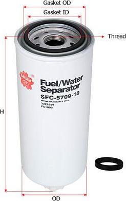 SAKURA Automotive SFC-5709-10 - Séparateur d'eau (du carburant) cwaw.fr