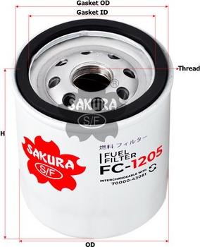 Sakura Filters AU FC-1205 - Filtre à carburant cwaw.fr