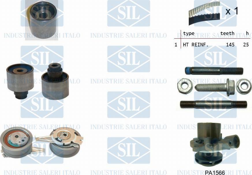 Saleri SIL K1PA1566 - Pompe à eau + kit de courroie de distribution cwaw.fr