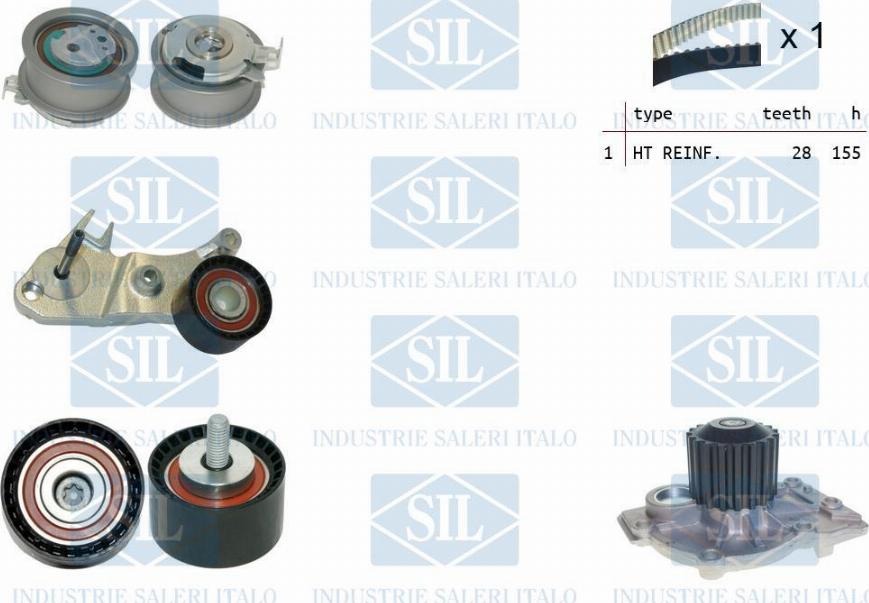 Saleri SIL K1PA1633 - Pompe à eau + kit de courroie de distribution cwaw.fr