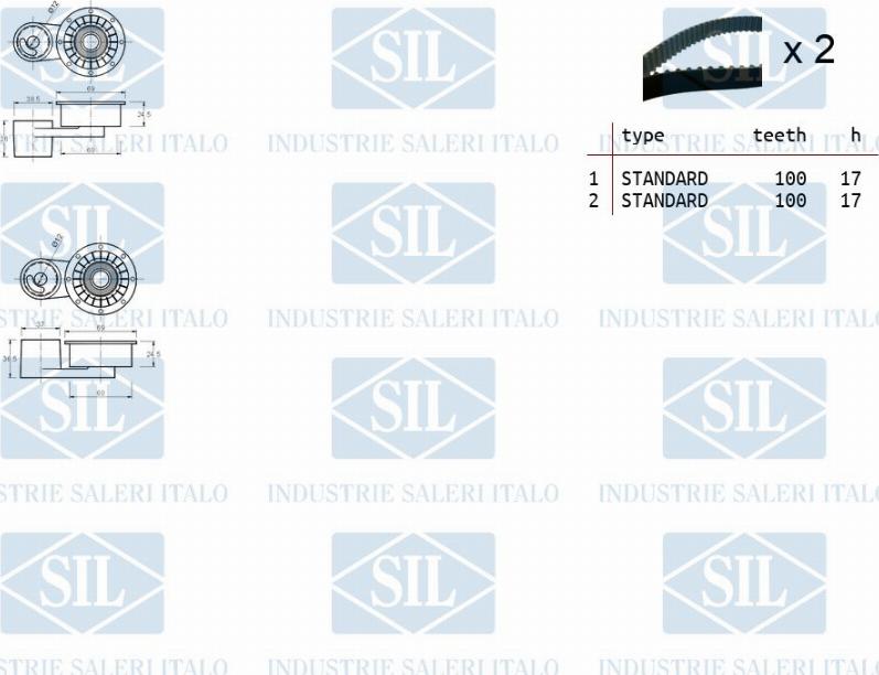 Saleri SIL TK1027 - Kit de distribution cwaw.fr