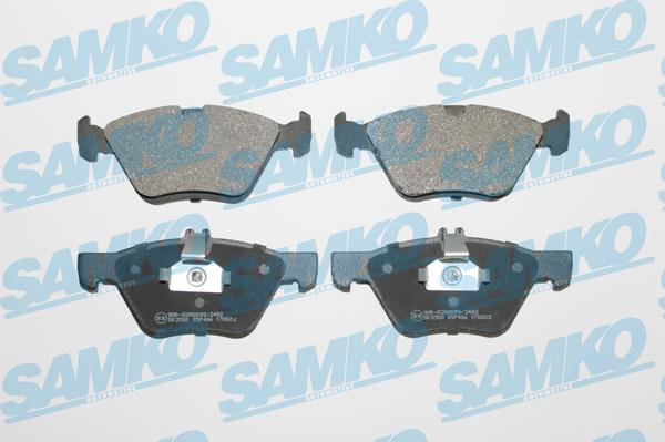 Samko 5SP406 - Kit de plaquettes de frein, frein à disque cwaw.fr