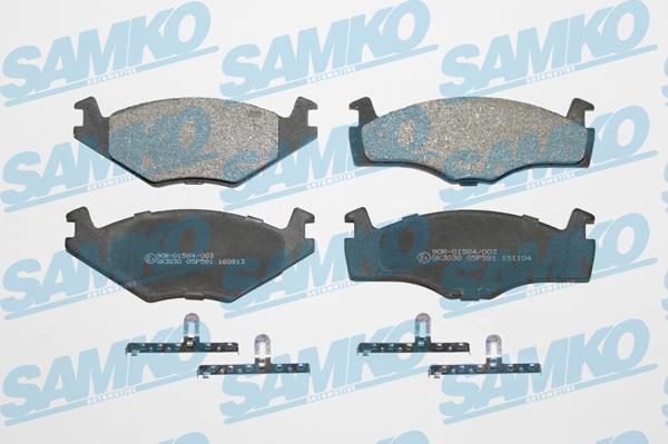 Samko 5SP591 - Kit de plaquettes de frein, frein à disque cwaw.fr