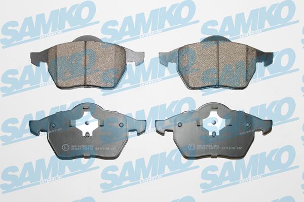 Samko 5SP612 - Kit de plaquettes de frein, frein à disque cwaw.fr