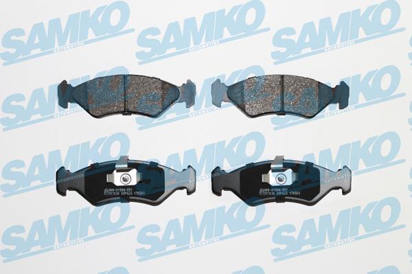 Samko 5SP625 - Kit de plaquettes de frein, frein à disque cwaw.fr