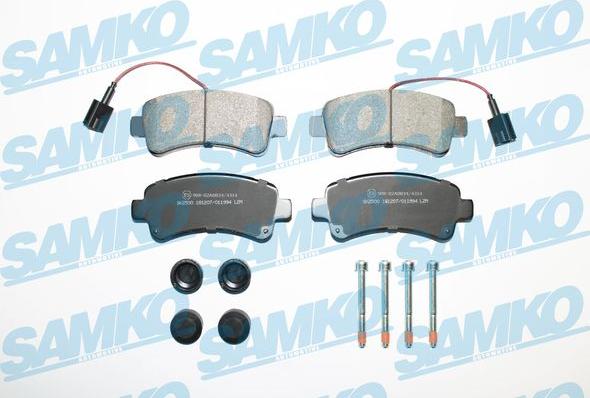 Samko 5SP1994 - Kit de plaquettes de frein, frein à disque cwaw.fr