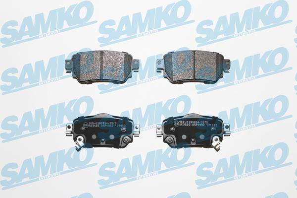 Samko 5SP1992 - Kit de plaquettes de frein, frein à disque cwaw.fr