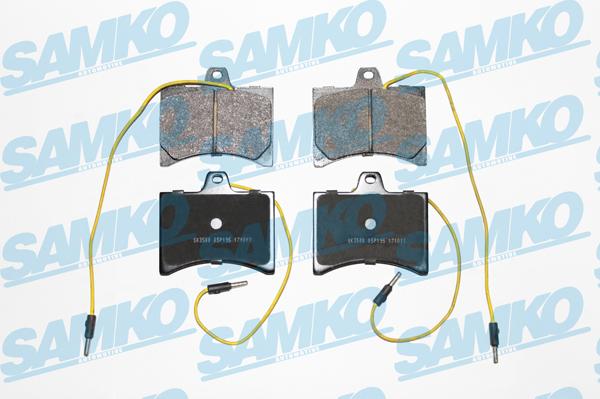 Samko 5SP195 - Kit de plaquettes de frein, frein à disque cwaw.fr