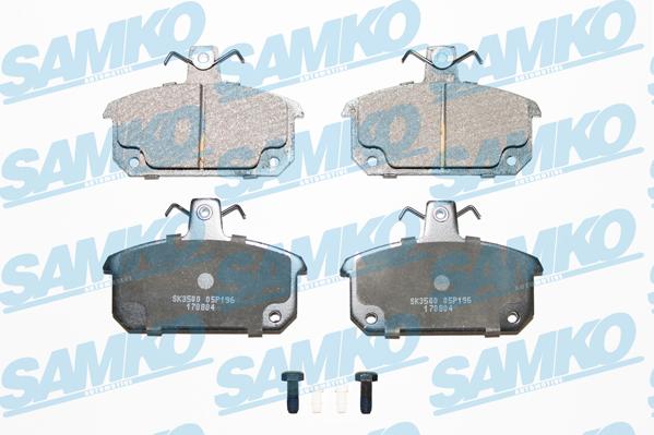 Samko 5SP196 - Kit de plaquettes de frein, frein à disque cwaw.fr