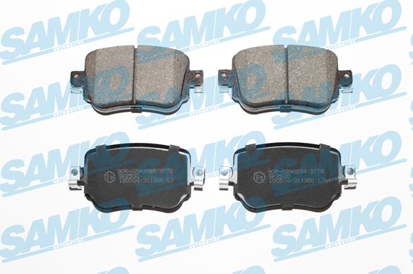 Samko 5SP1986 - Kit de plaquettes de frein, frein à disque cwaw.fr