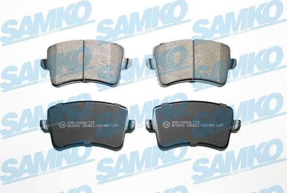 Samko 5SP1489 - Kit de plaquettes de frein, frein à disque cwaw.fr