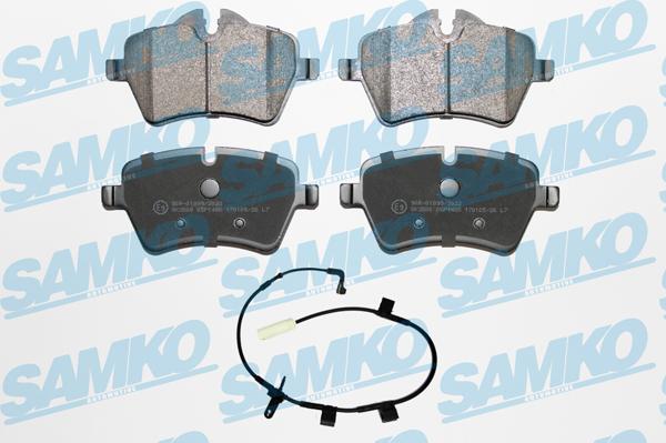 Samko 5SP1485A - Kit de plaquettes de frein, frein à disque cwaw.fr