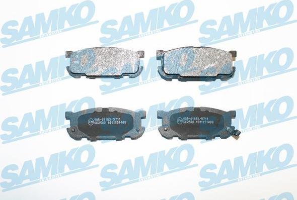 Samko 5SP1488 - Kit de plaquettes de frein, frein à disque cwaw.fr